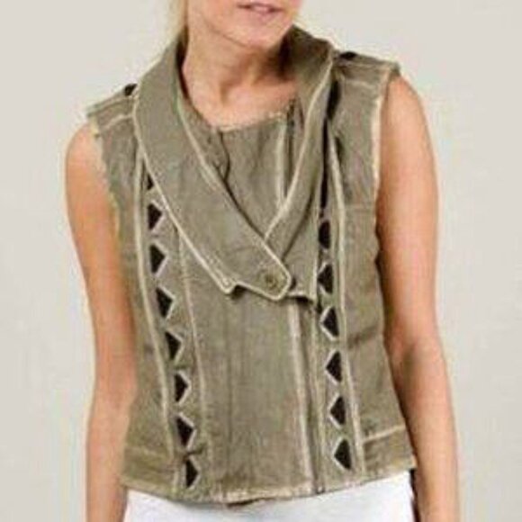 💥KILLER DEGIN💥 Embroidered Genuine Leather Vest - Picture 1 of 15